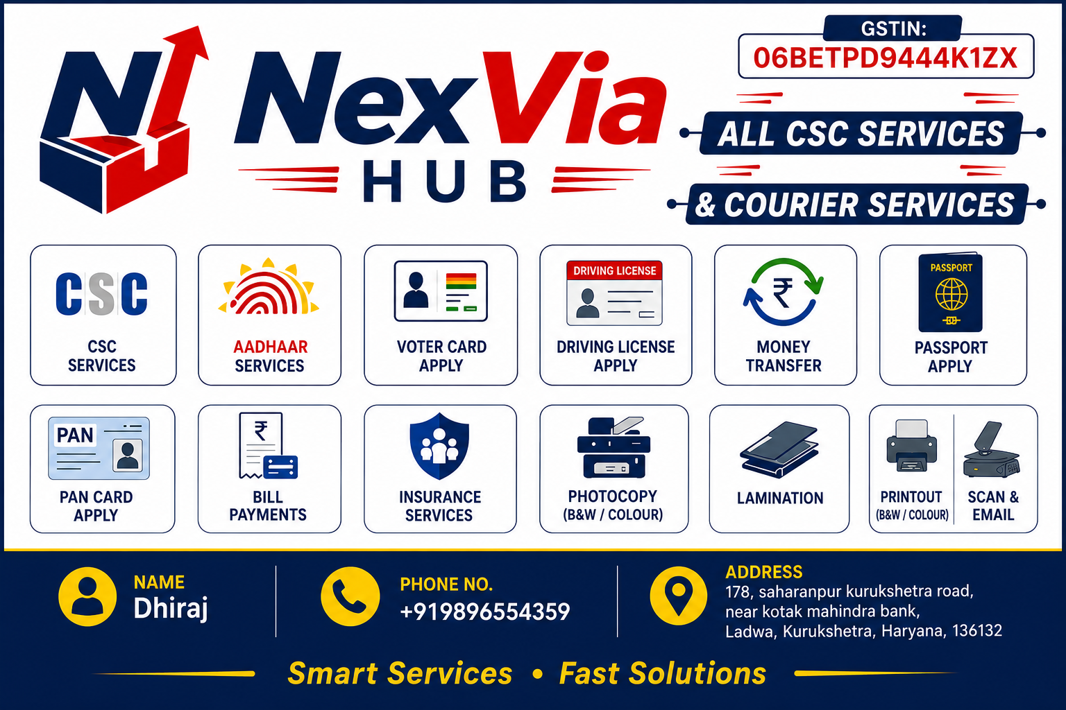 NexVia Hub CSC and digital service centre in Ladwa